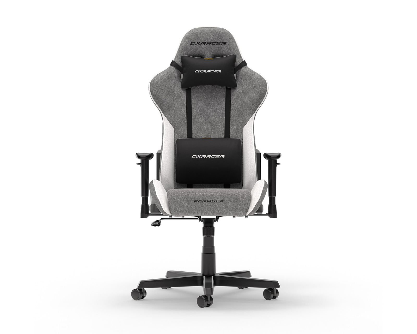 DXRacer FORMULA L Grey &amp; White Fabric -