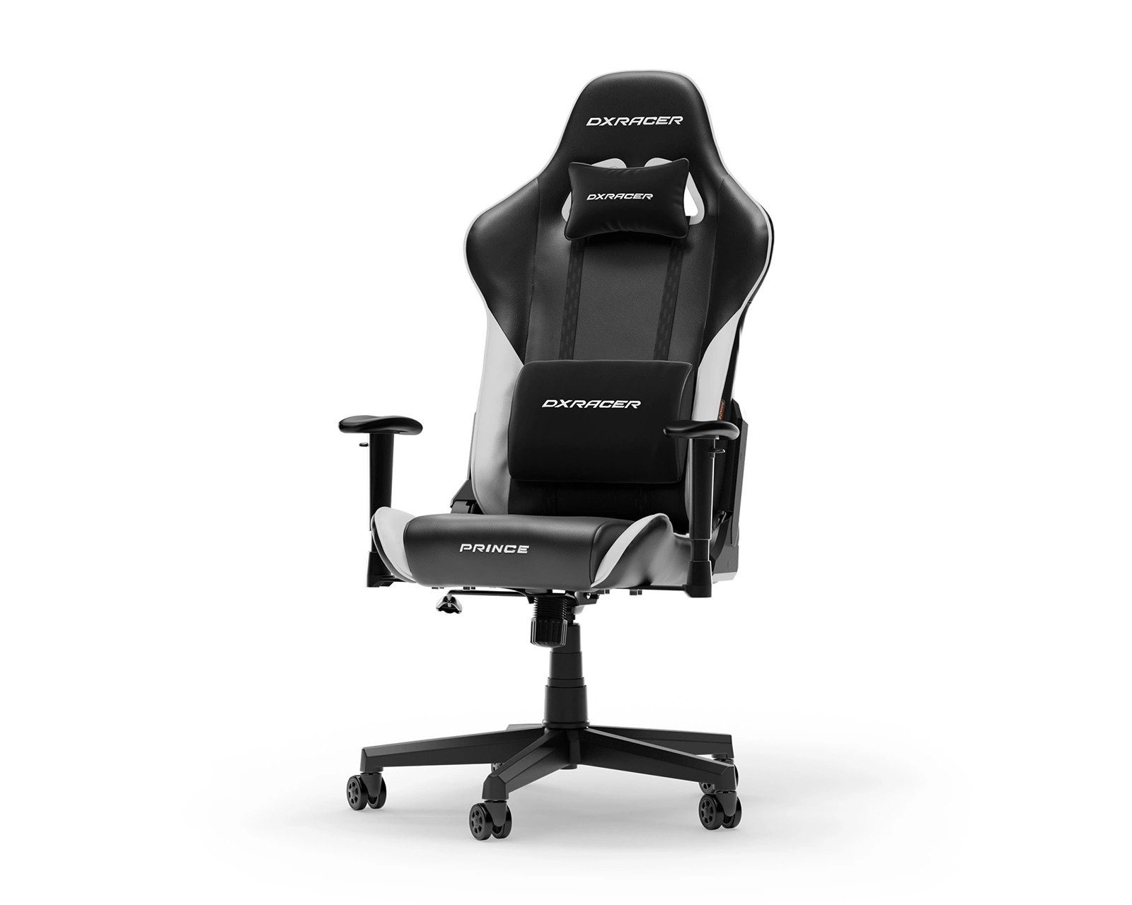 PRINCE Gaming Chair Black & White PVC Leather L